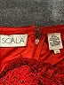 Scala 100% Silk Stars Red Cocktail Dress Size M - photo 7
