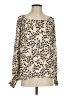CAbi 100% Polyester Animal Print Tan Long Sleeve Blouse Size S - photo 1