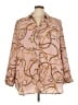 Como Black 100% Polyester Paisley Pink 3/4 Sleeve Blouse Size 3X - photo 1