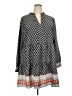 Boohoo 100% Polyester Chevron-herringbone Gray Casual Dress Size 18 - photo 1