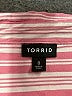 Torrid Stripes Pink 3/4 Sleeve Button-Down Shirt Size Lg Plus (0) - photo 7
