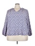 Grace 100% Rayon Blue 3/4 Sleeve Blouse Size 3X - photo 1