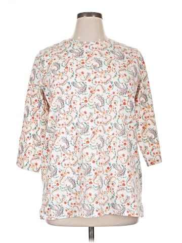 Lands' End 3/4 Sleeve T-Shirt (view 1)