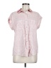 CAbi Stripes Pink Short Sleeve Blouse Size M - photo 1