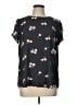 Ann Taylor LOFT 100% Polyester Black Short Sleeve Blouse Size L - photo 1