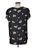 Ann Taylor LOFT 100% Polyester Black Short Sleeve Blouse Size L - photo 2