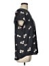 Ann Taylor LOFT 100% Polyester Black Short Sleeve Blouse Size L - photo 4
