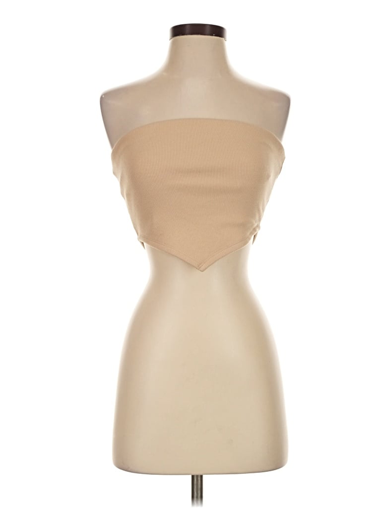 Pre-owned Forever 21 Bodysuit In Tan