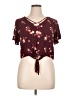 Mudd Burgundy Short Sleeve Top Size XL - photo 1