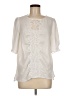 Laundry by Shelli Segal 100% Polyester Ivory Short Sleeve Blouse Size M - photo 1