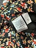 Ann Taylor LOFT 100% Polyester Floral Black Long Sleeve Blouse Size M - photo 8