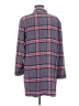 fleur du mal 100% Silk Plaid Gray Coat Size 8 - photo 2