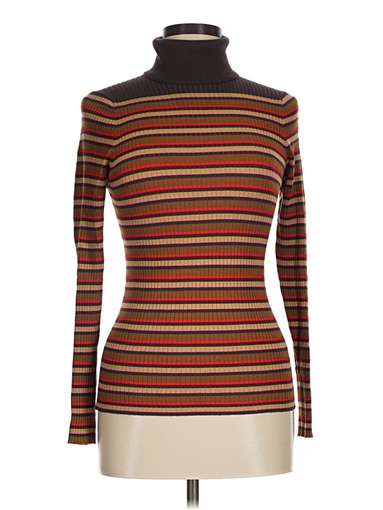 Pre-owned Primark Long Sleeve Turtleneck In Brown