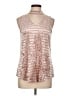 BCX Silver Sleeveless Blouse Size L - photo 1