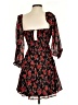 Mi ami 100% Polyester Floral Black Cocktail Dress Size S - photo 2