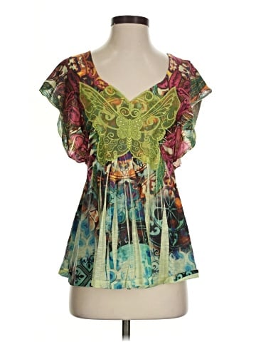 One World Short Sleeve Blouse (view 1)