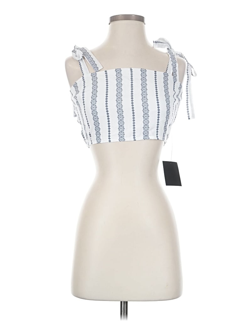 Lulus Sleeveless Top White Strapless Neckline Tops