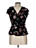 Blue Rain Black Short Sleeve Blouse Size L - photo 1