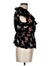 Blue Rain Black Short Sleeve Blouse Size L - photo 4