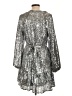 Alex Marie Metallic Silver Cocktail Dress Size 10 - photo 2