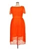 Talbots 100% Polyester Orange Cocktail Dress Size 18 - photo 2