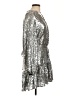 Alex Marie Metallic Silver Cocktail Dress Size 10 - photo 4
