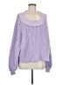 Free People 100% Cotton Purple Pullover Sweater Size M - photo 1
