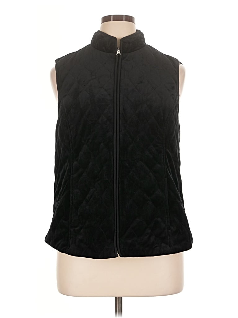 Pre-owned Croft & Barrow Vest In Black