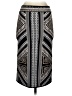 BCBGMAXAZRIA Graphic Black Formal Skirt Size S - photo 2
