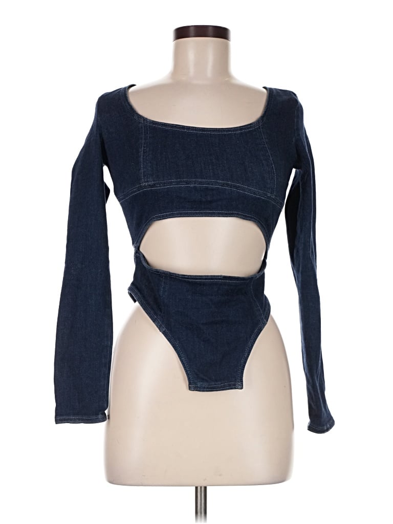 Pre-owned Bershka Bodysuit In Blue