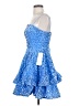 Unbranded 100% Polyester Stars Blue Cocktail Dress Size 4 - photo 5