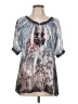 Mushka by Sienna Rose 100% Polyester Gray Short Sleeve Blouse Size L - photo 1