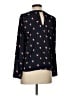 Sweet Rain 100% Polyester Hearts Black Long Sleeve Blouse Size S - photo 1
