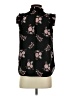 Ann Taylor LOFT 100% Polyester Floral Black Sleeveless Blouse Size XS (petite) - photo 2