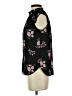 Ann Taylor LOFT 100% Polyester Floral Black Sleeveless Blouse Size XS (petite) - photo 5