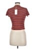 No Comment Stripes Red Short Sleeve Turtleneck Size M - photo 2