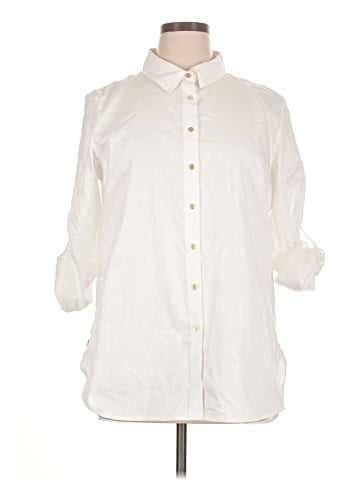 Calvin Klein 3/4 Sleeve Button-Down Shirt (view 1)