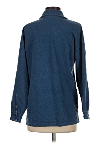 Madewell Indigo Terry Shirt-Jacket (view 2)