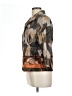 Coldwater Creek 100% Cotton Print Brown Jacket Size 12 - photo 5