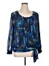 Roz & Ali 100% Polyester Blue Long Sleeve Blouse Size 14 - photo 1
