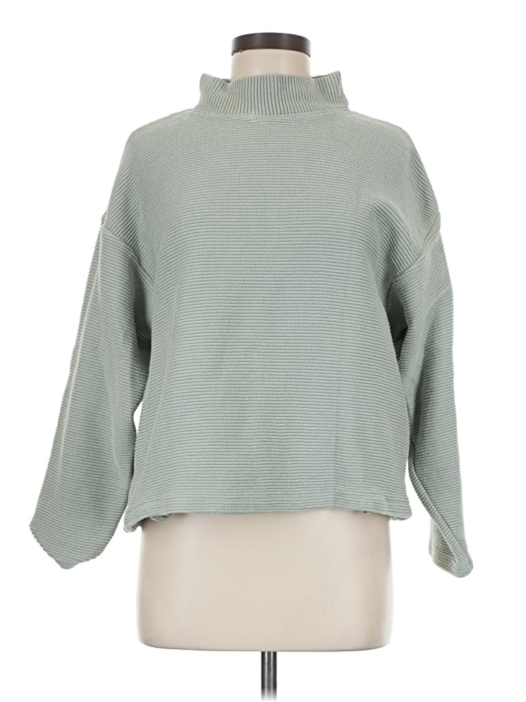 Pre-owned Madewell Turtleneck Sweater In Green