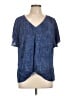 Dana Buchman 100% Polyester Blue Short Sleeve Blouse Size L - photo 1