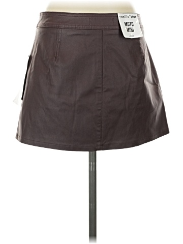 Vanilla Star Faux Leather Skirt (view 2)