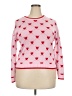 Way to Celebrate! 100% Acrylic Hearts Pink Pullover Sweater Size 18 - photo 1