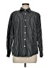 Unbranded 100% Cotton Stripes Black Long Sleeve Button-Down Shirt Size M - photo 1