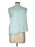Ann Taylor LOFT 100% Polyester Teal Sleeveless Blouse Size Lg Petite - photo 2