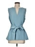 BCBGMAXAZRIA 100% Polyester Blue Sleeveless Blouse Size M - photo 1