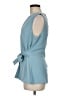 BCBGMAXAZRIA 100% Polyester Blue Sleeveless Blouse Size M - photo 5