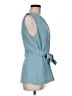 BCBGMAXAZRIA 100% Polyester Blue Sleeveless Blouse Size M - photo 4