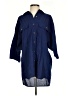 Everlane 100% Cotton Blue 3/4 Sleeve Button-Down Shirt Size S - photo 1